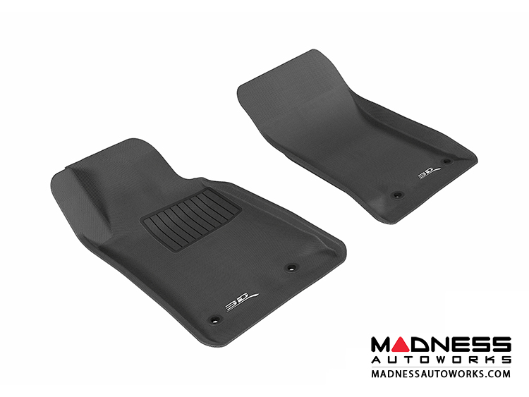 Chevrolet Camaro Floor Mats (Set of 2) - Front - Black by 3D MAXpider (2010-2015)